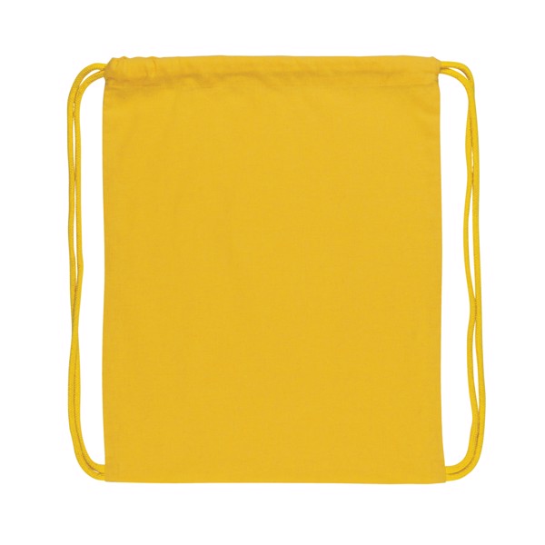 Sac à dos cordelettes en coton recyclé 145 gr Impact AWARE™ - Jaune