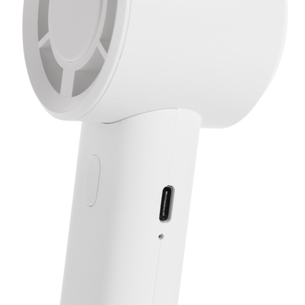 Twist RCS recycled plastic re-chargeable portable fan - White