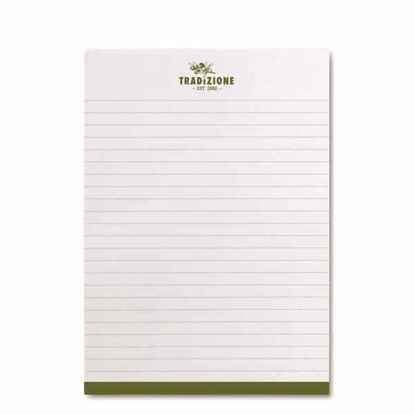 A6 size writing pad (EU made) - Full colour