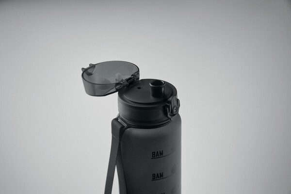 Sports water bottle RPET 1L Isforden Mark - Black