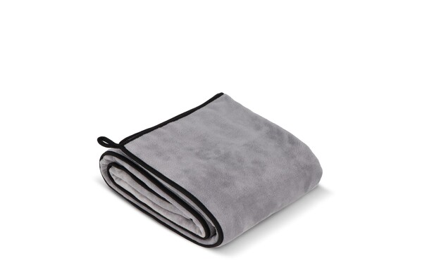Couverture en polaire corail thermocollée 120 x 150 cm (500 g/m²) sublimation - Gris