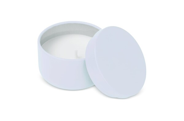 Bougie Asana non parfumée à base de plantes dans une boîte recyclée - Blanc