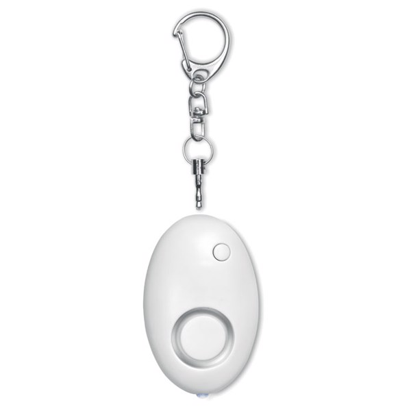 Personal alarm with key ring Alarmy - White