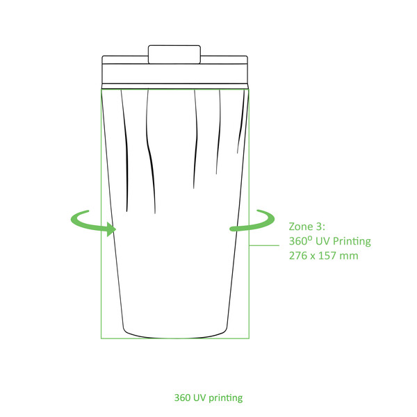 CALYPSO 886XL - 360° - BND886XL - Gobelet isotherme à double paroi en acier inoxydable recyclé de 500 ml / 16 oz
