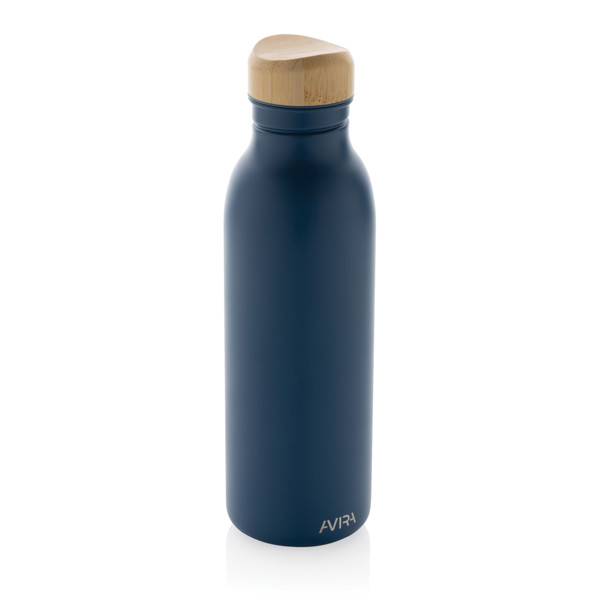 Bouteille d'eau 600ml en acier Avira Alcor RCS - Bleu Marine