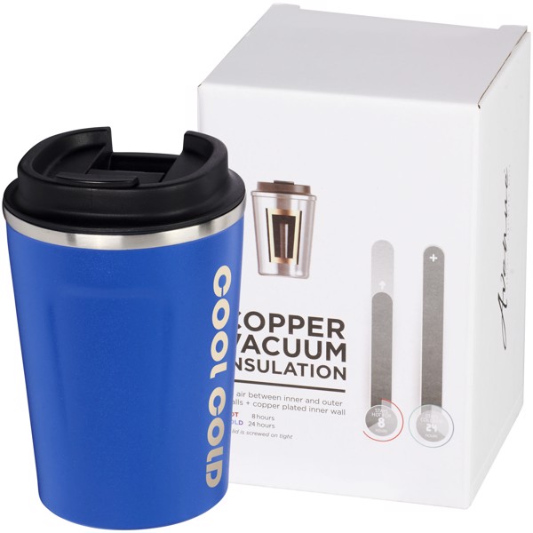 Thor 360 ml leak-proof copper vacuum insulated tumbler - Blue