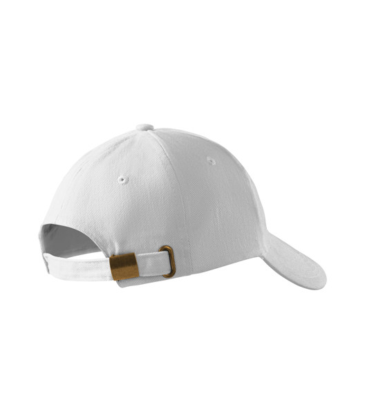 Čiapka Unisex Malfini® 6P - Biela / nastaviteľná
