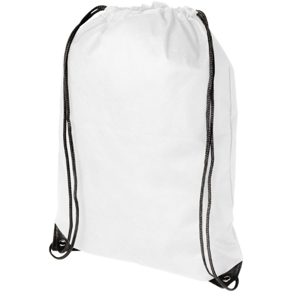 Mochila não tecido com cordões "Evergreen" 5L - Branco