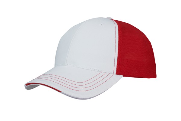 4084 - baseball cap - white/white