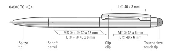 SLIDE TOUCH guľôčkové pero