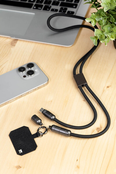 Câble tour de cou pour téléphone portable 60 W en RPET Fastly