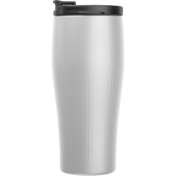 Vacuum stainless steel drinking cup TOMMASO - White