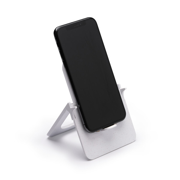 Cargador inalámbrico plegable personalizado de fibra de trigo y bambú 10W con soporte multiposición