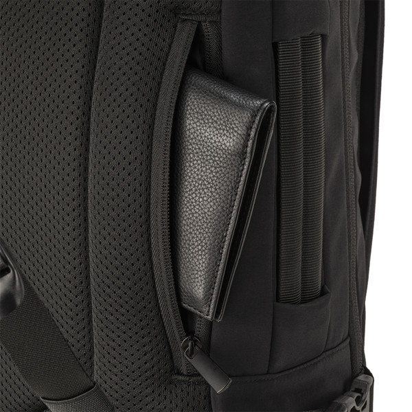 Travel Backpack With Laptop Compartment 15 Inch In Nylon Taslon - Black