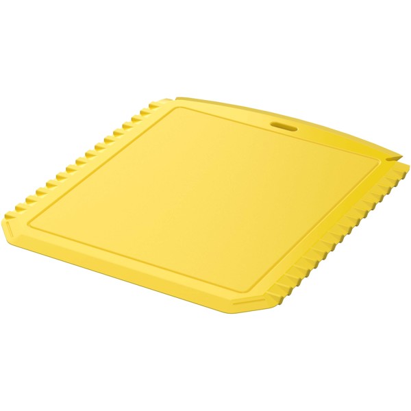 Thrym rectangular recycled plastic ice scraper - Yellow
