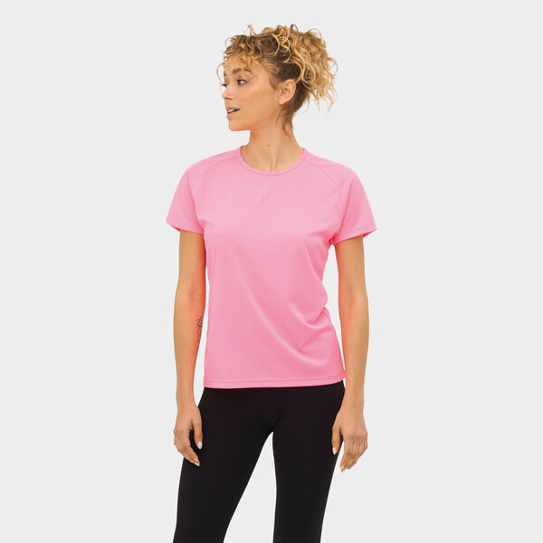 SPORTY T-SHIRT SENHORA 140g Sporty Women - Rosa Néon 2XL