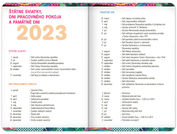Školský Diár Fresh (September 2023 – December 2024), 9,8 x 14,5 cm