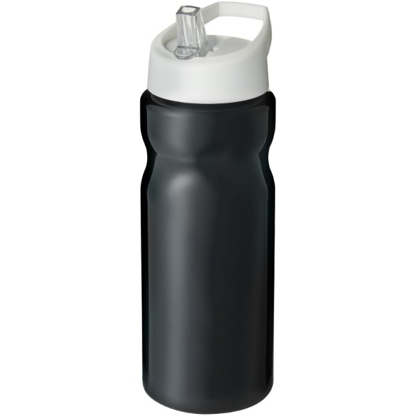 Športová fľaša H2O Base® 650 ml s uzáverom a náustkom - Jednofarebná čierna / Biela
