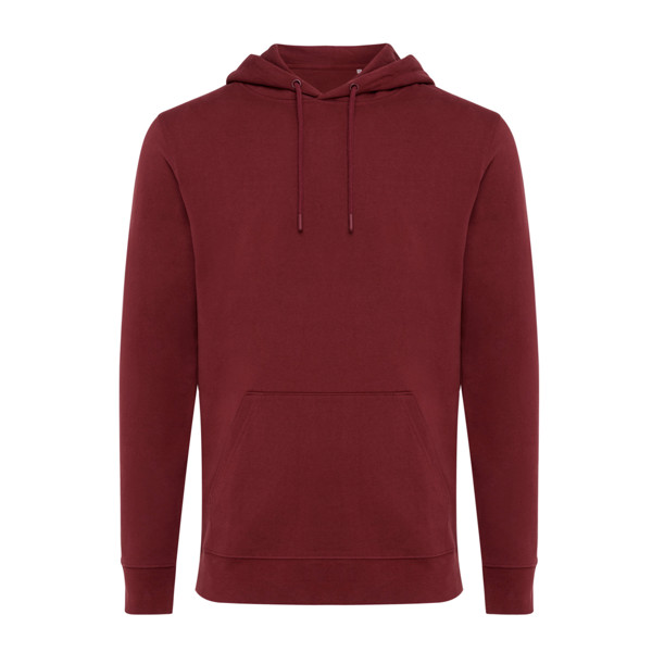 Sweat à capuche en coton recyclé IQONIQ Jasper - Rouge Bordeaux / XXL