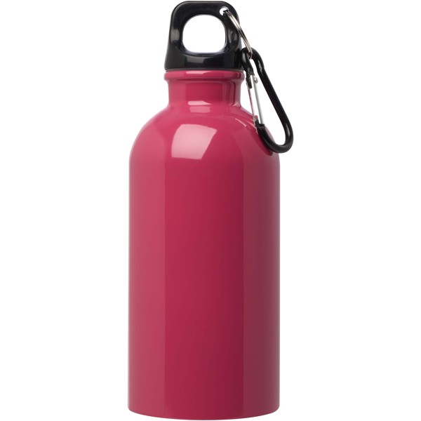 Borraccia da 400 ml in acciaio inossidabile certificato RCS a parete singola con moschettone Oregon - Magenta