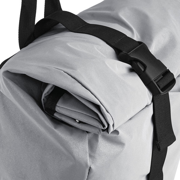 Reflective Roll-Top Backpack - Black Reflective / ONE SIZE