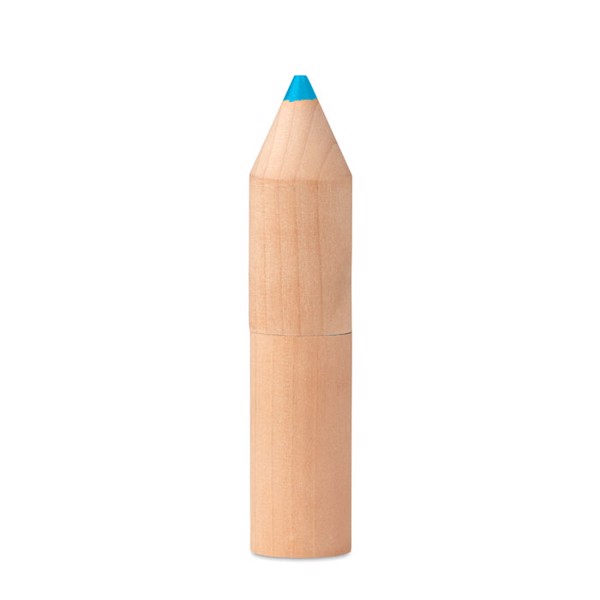 6 pencils in wooden box Petit Coloret