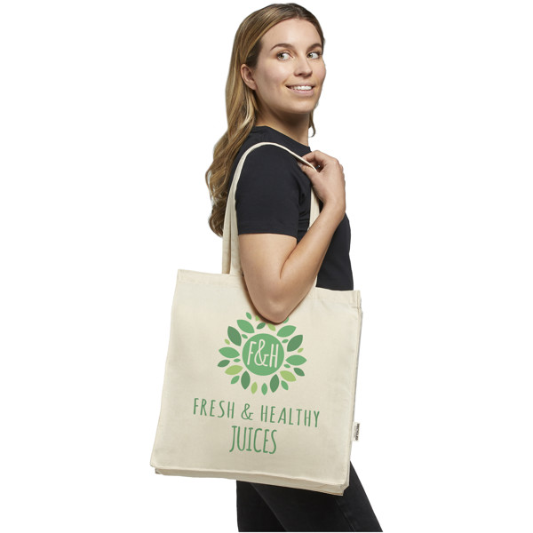 Sac shopping Odessa recyclé GRS de 220 gr/m² capacité 13 litres - Marine