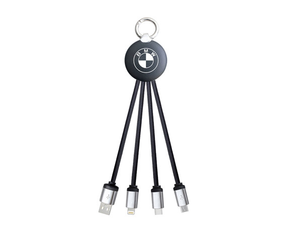 Charging USB cable LED 3in1 UC023 - WHITE