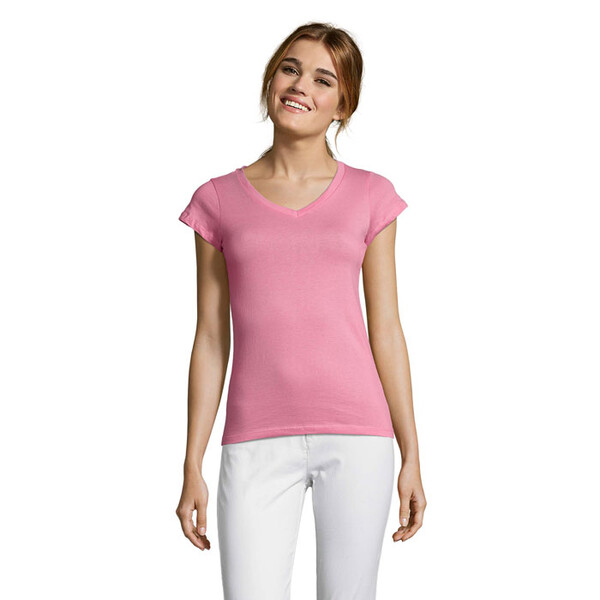 MOON T-SHIRT SENHORA 150g - Cor-De-Rosa OrquídeaL