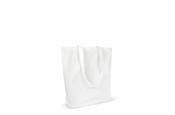 Sac en coton bio couleur long 270g/m² 42x12x43 cm - Blanc