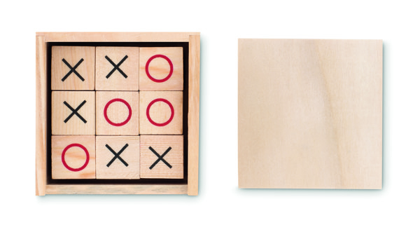 Wooden tic tac toe