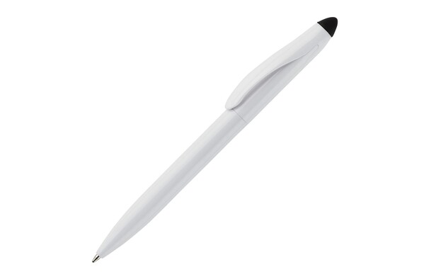 Ball pen Touchy stylus hardcolour - White / Black