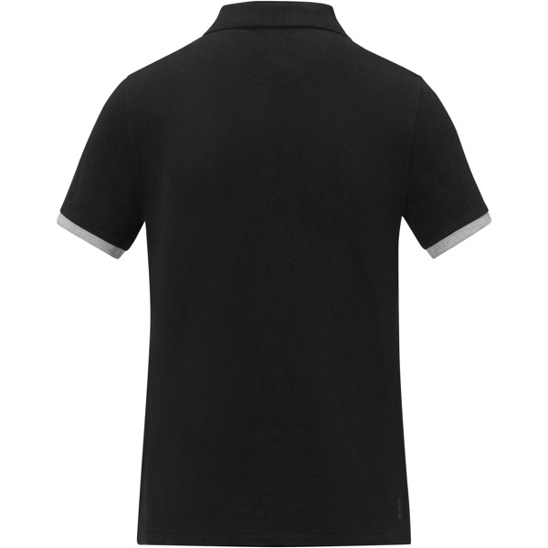 Polo Morgan à manches courtes deux tons femme - Noir / 2XL