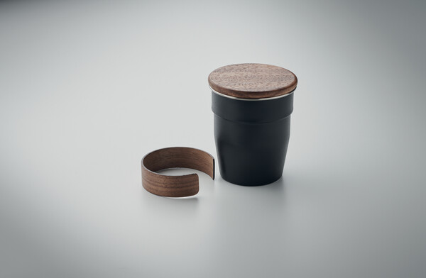 Single wall tumbler 350 ml Walnut - Black