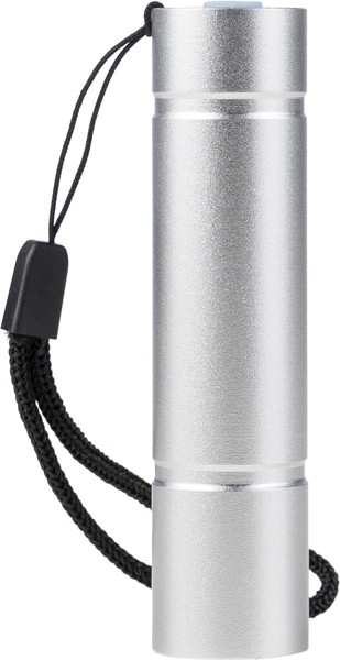 Gerecycled aluminium COB-zaklamp Sami - zilver