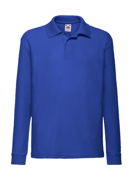 Kids 65 / 35 Long Sleeve Polo - White / 152 (12-13)