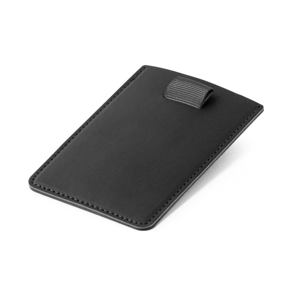 POPPY. RFID-blocking PU card holder - Black