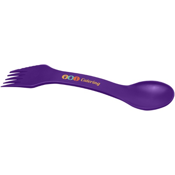 Outil 3-en-1 Epsy avec cuillère, fourchette et couteau - Violet