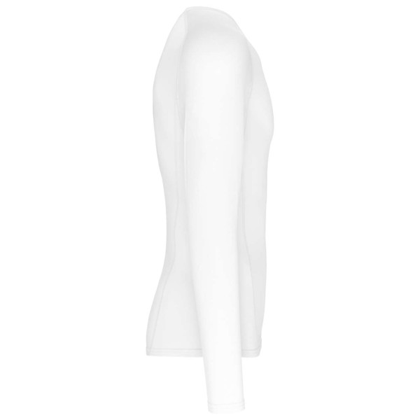 Adults' Long-Sleeved Base Layer Sports T-Shirt - White / L