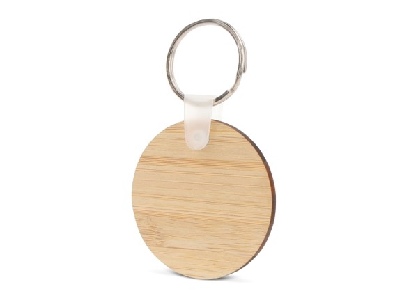 Keyring Bamboo round