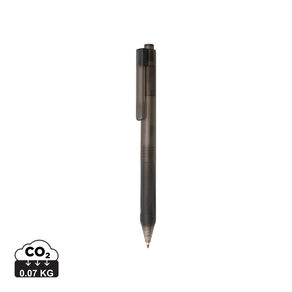 Stylo X9 finition givré avec grip silicone - Noir