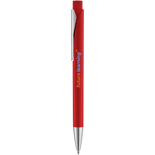 Pavo ballpoint pen with squared barrel - Red