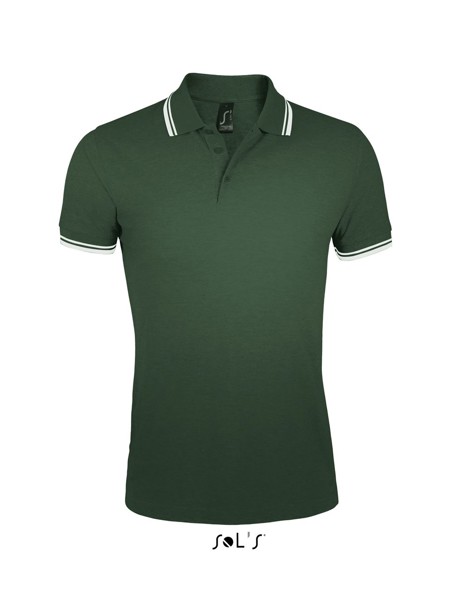 Sol's Pasadena Ανδρικά - Πουκάμισο πόλο - Forest Green / White / 2XL