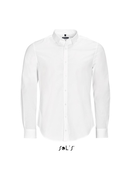 Sol's Blake Men - Long Sleeve Stretch Shirt - White / S