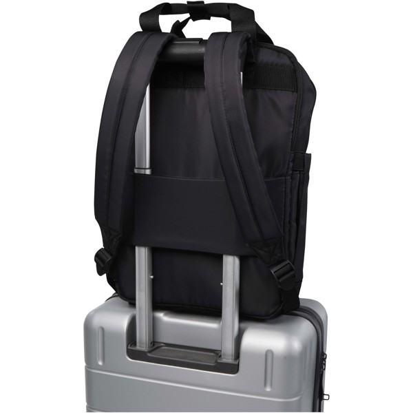 Sac à dos de voyage pour ordinateur portable Trip 14” Aware™ de 9 L en matériaux recyclés - Noir