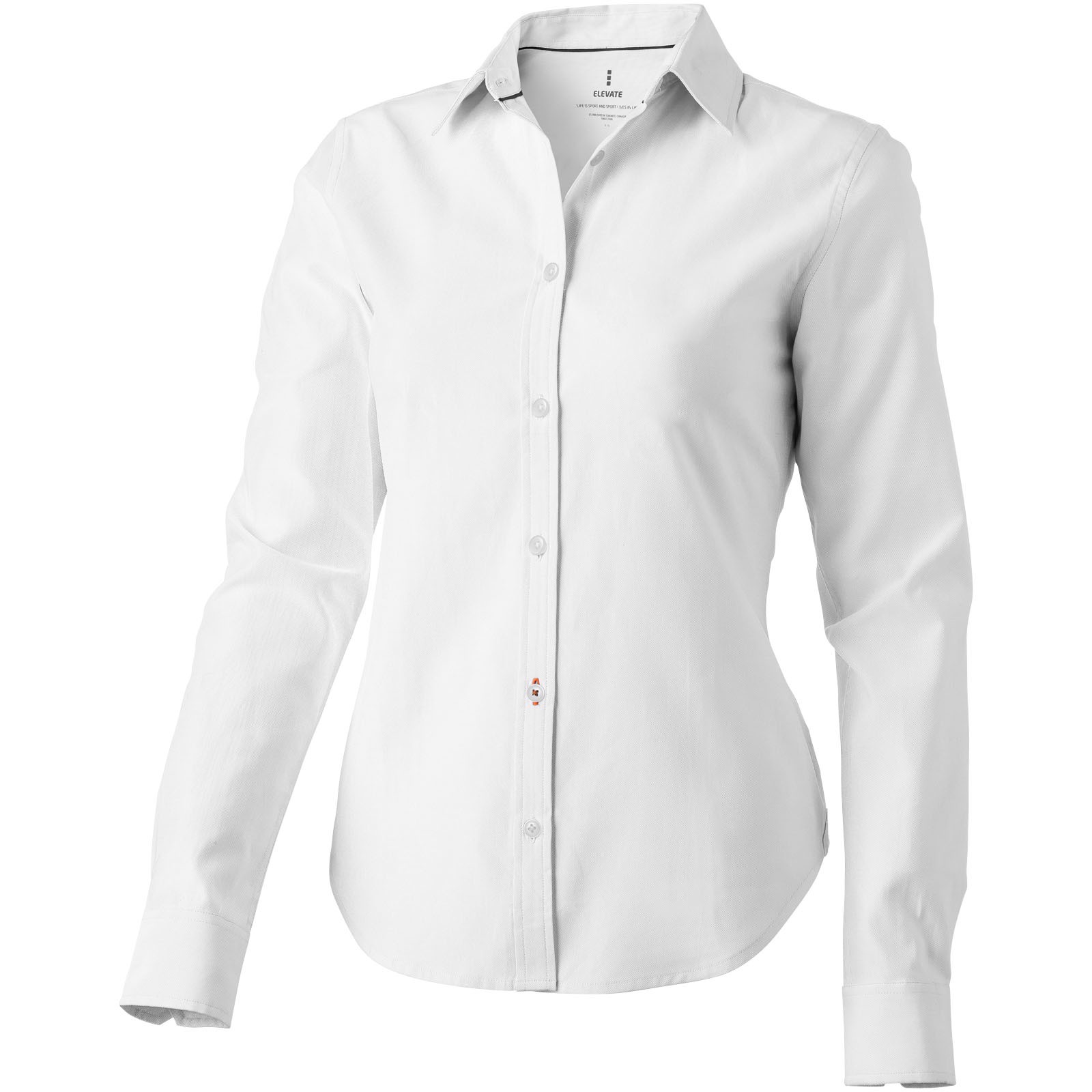 Camisa tipo Oxford de manga larga de mujer "Vaillant" - Blanco / L