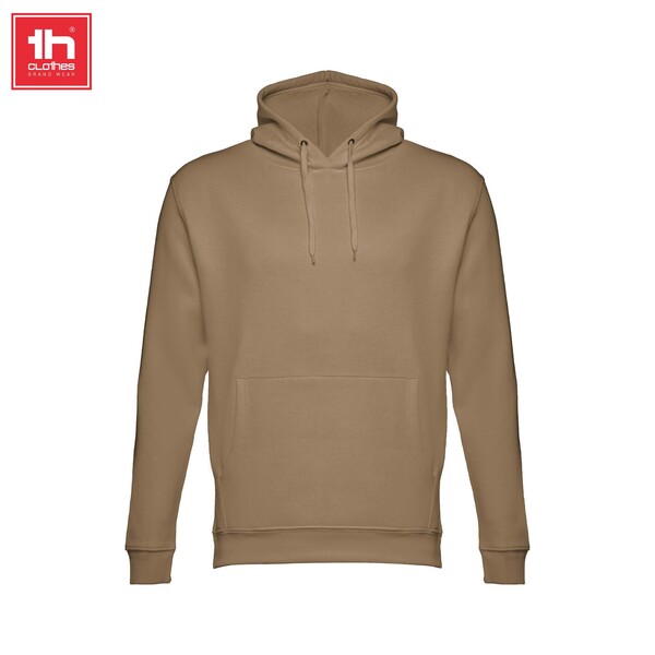 Sweatshirt com capuz - castanho claro