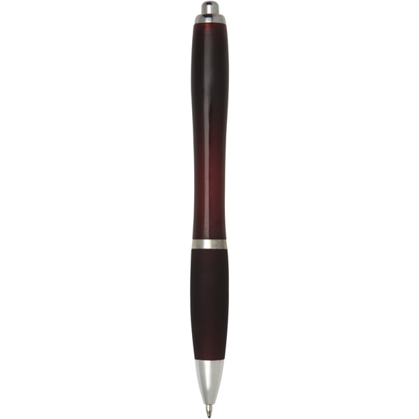 Nash ballpoint pen with coloured barrel and grip - Merlot