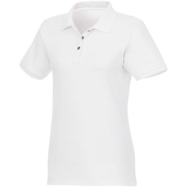 Beryl short sleeve women's GOTS organic recycled polo - White / 2XL