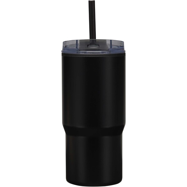 Westin 540 ml RCS recycled double wall insulated tumbler with straw - Black